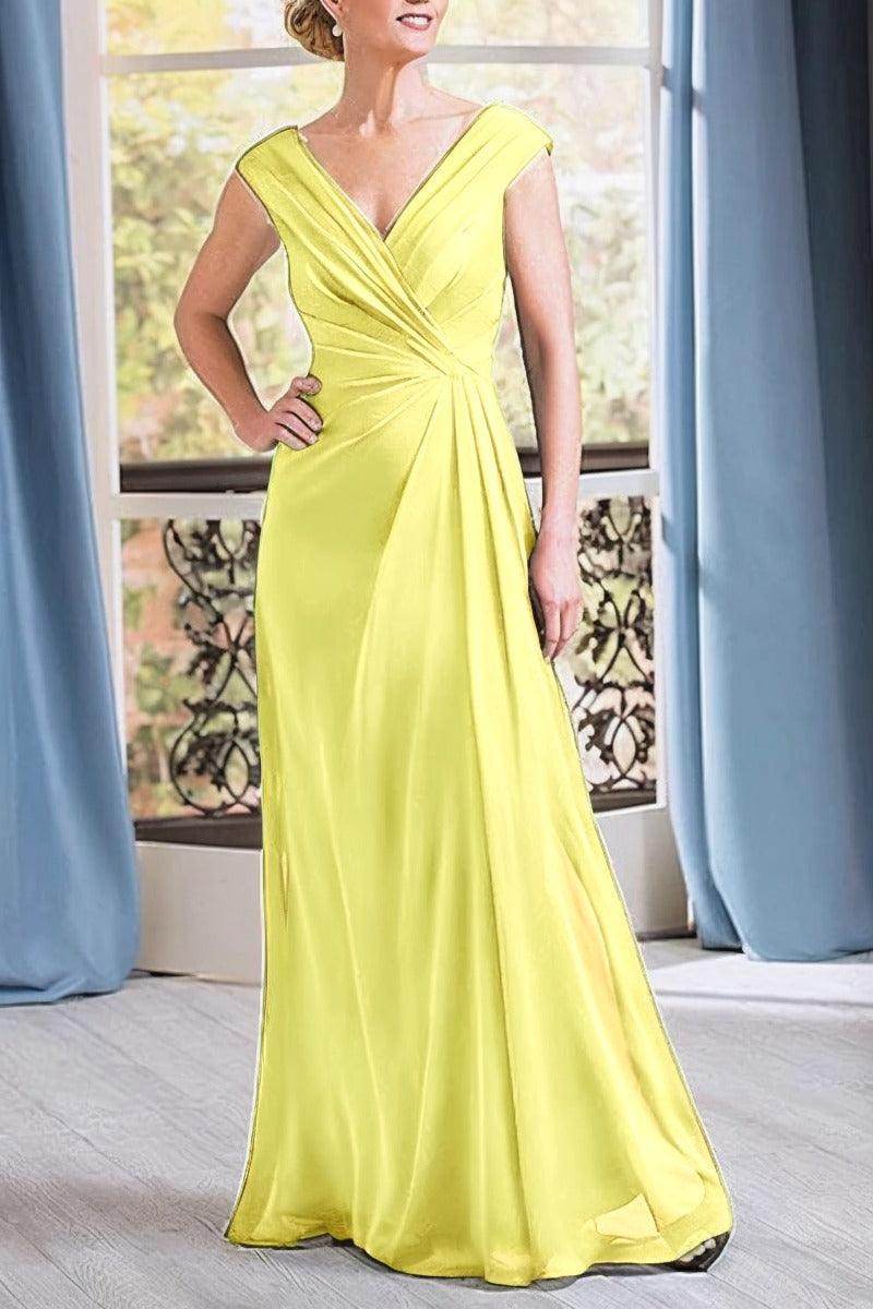 Elegant A Line Floor Length Chiffon Mother Dress Mother of the Bride Dress