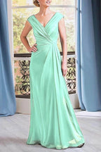 Elegant A Line Floor Length Chiffon Mother Dress Mother of the Bride Dress