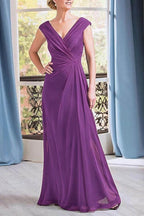 Elegant A Line Floor Length Chiffon Mother Dress Mother of the Bride Dress