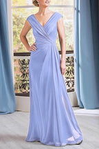 Elegant A Line Floor Length Chiffon Mother Dress Mother of the Bride Dress