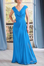 Elegant A Line Floor Length Chiffon Mother Dress Mother of the Bride Dress