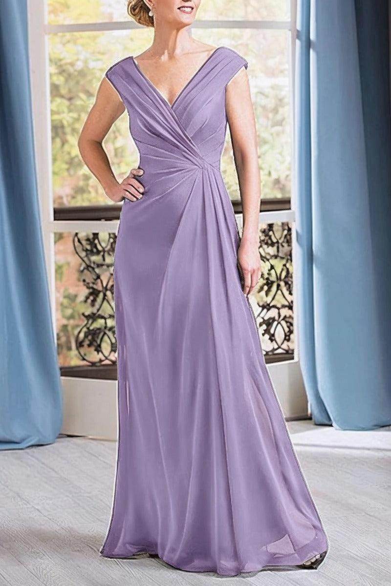 Elegant A Line Floor Length Chiffon Mother Dress Mother of the Bride Dress