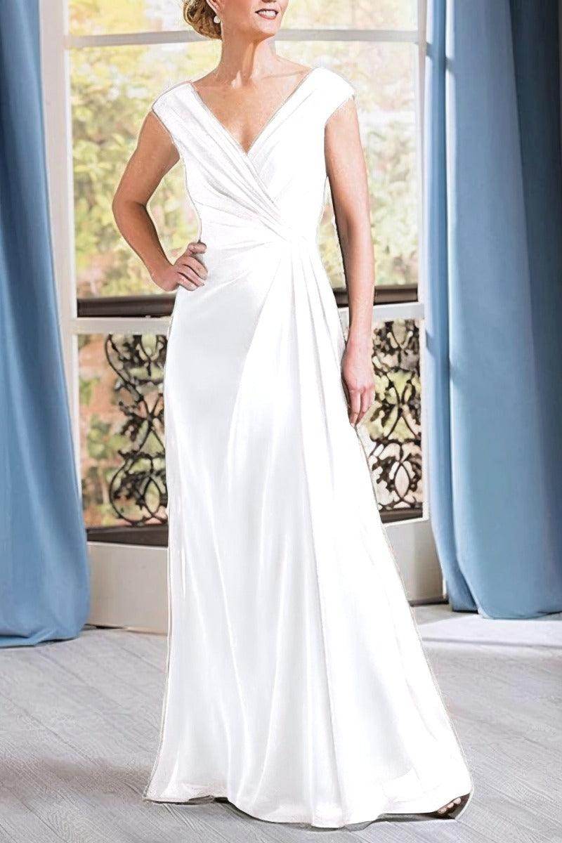Elegant A Line Floor Length Chiffon Mother Dress Mother of the Bride Dress
