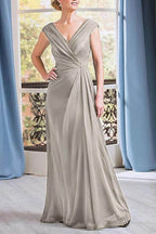 Elegant A Line Floor Length Chiffon Mother Dress Mother of the Bride Dress