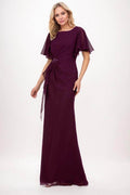 Elegant Sheath Column Maxi Chiffon Mother Dress Mother of the Bride Dress