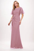 Elegant Sheath Column Maxi Chiffon Mother Dress Mother of the Bride Dress