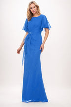 Elegant Sheath Column Maxi Chiffon Mother Dress Mother of the Bride Dress