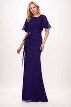Elegant Sheath Column Maxi Chiffon Mother Dress Mother of the Bride Dress