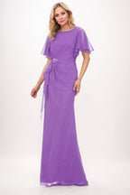 Elegant Sheath Column Maxi Chiffon Mother Dress Mother of the Bride Dress