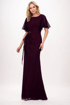 Elegant Sheath Column Maxi Chiffon Mother Dress Mother of the Bride Dress