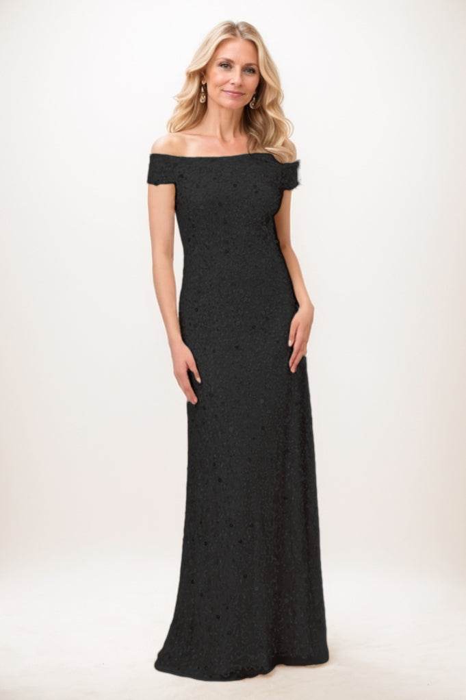 Elegant Sheath Column Maxi Sequined Mother Of The Bride Dress Mother of the Bride Dress