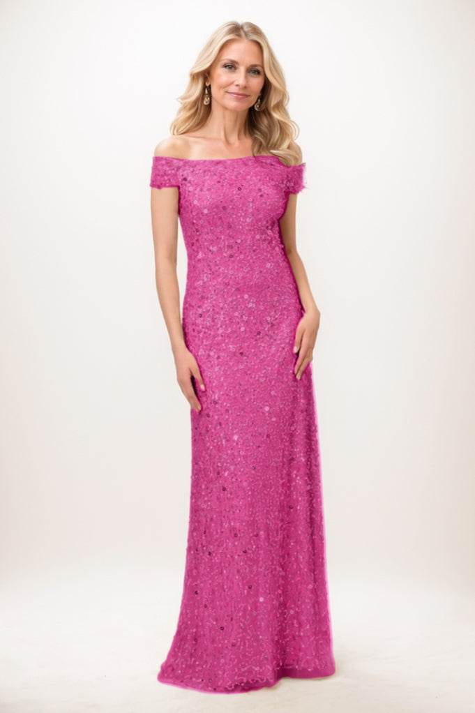 Elegant Sheath Column Maxi Sequined Mother Of The Bride Dress Mother of the Bride Dress