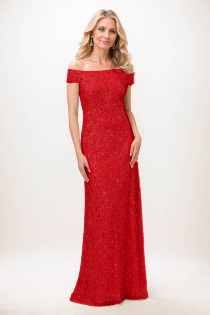 Elegant Sheath Column Maxi Sequined Mother Of The Bride Dress Mother of the Bride Dress