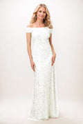 Elegant Sheath Column Maxi Sequined Mother Of The Bride Dress Mother of the Bride Dress