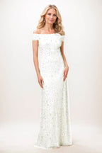 Elegant Sheath Column Maxi Sequined Mother Of The Bride Dress Mother of the Bride Dress