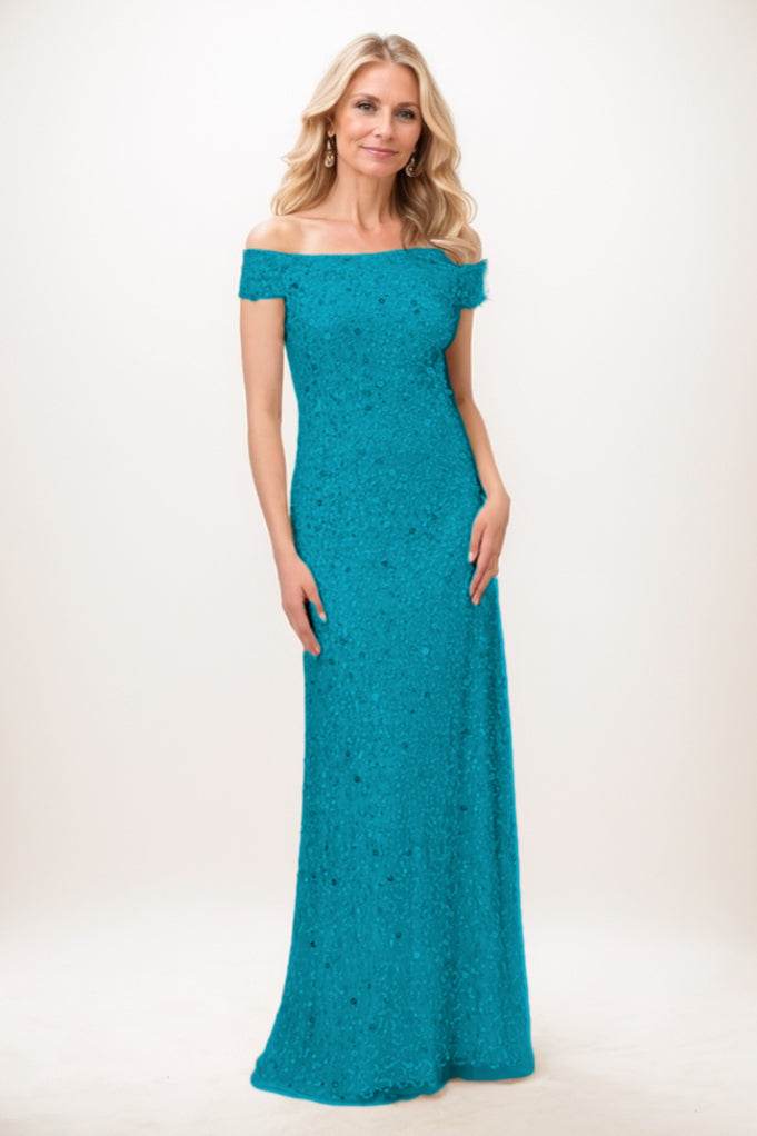Elegant Sheath Column Maxi Sequined Mother Of The Bride Dress Mother of the Bride Dress