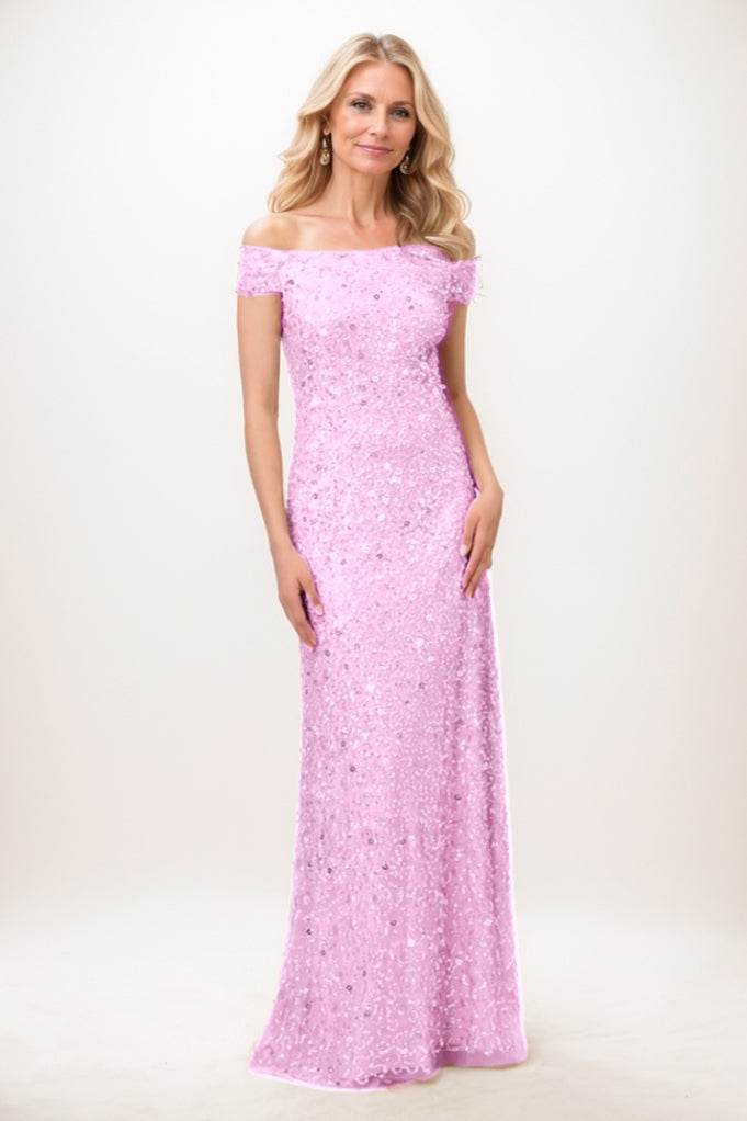 Elegant Sheath Column Maxi Sequined Mother Of The Bride Dress Mother of the Bride Dress