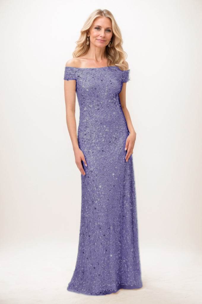 Elegant Sheath Column Maxi Sequined Mother Of The Bride Dress Mother of the Bride Dress