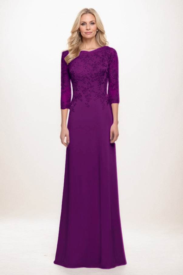 Elegant A Line Maxi Chiffon Mother Of The Bride Dress Mother of the Bride Dress