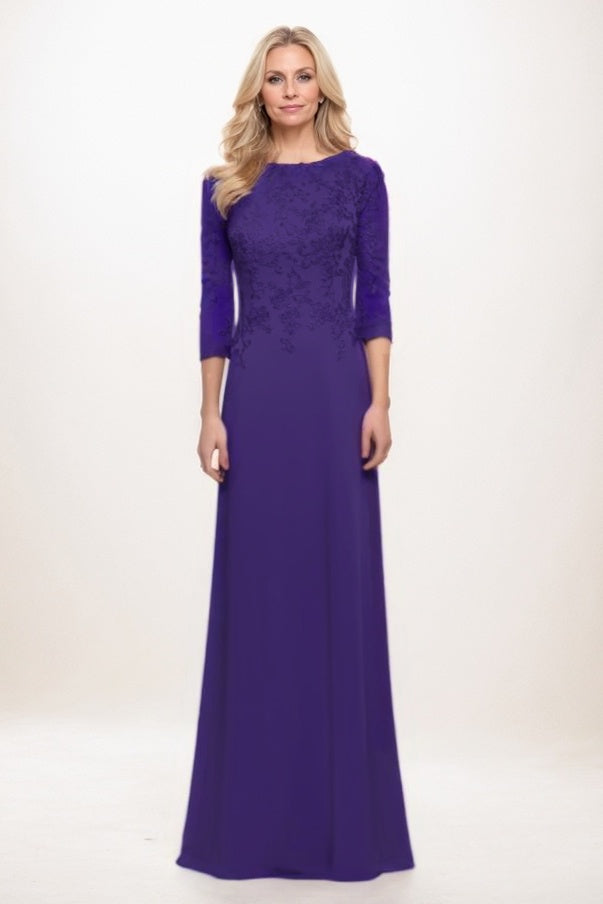 Elegant A Line Maxi Chiffon Mother Of The Bride Dress Mother of the Bride Dress