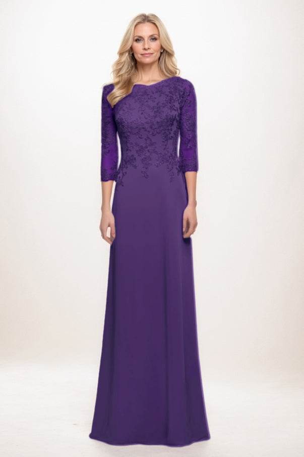 Elegant A Line Maxi Chiffon Mother Of The Bride Dress Mother of the Bride Dress