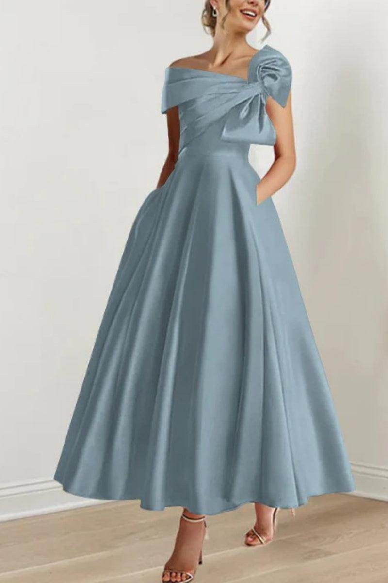 Elegant A Line Off The Shoulder with Bows Mother of the Bride Dress