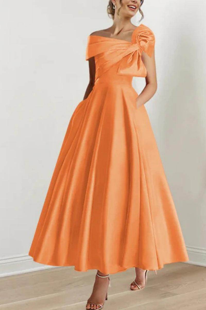 Elegant A Line Off The Shoulder with Bows Mother of the Bride Dress