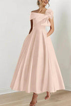 Elegant A Line Off The Shoulder with Bows Mother of the Bride Dress