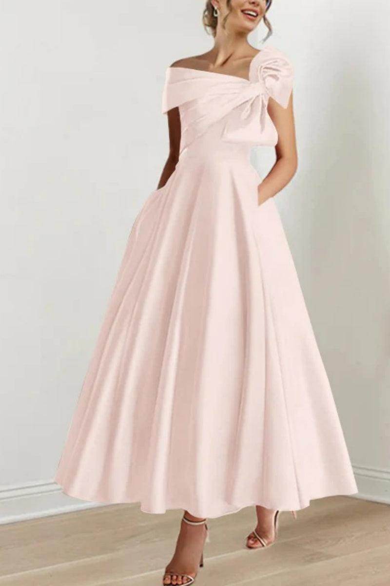Elegant A Line Off The Shoulder with Bows Mother of the Bride Dress