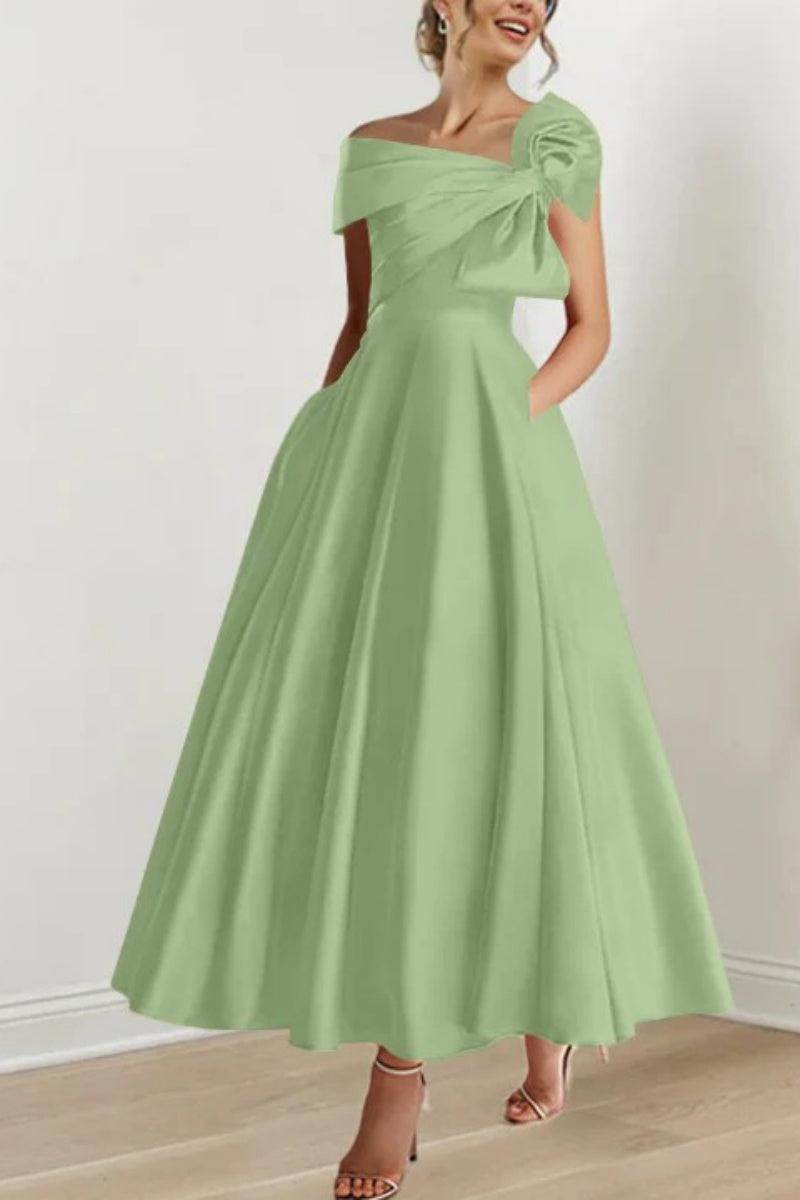 Elegant A Line Off The Shoulder with Bows Mother of the Bride Dress