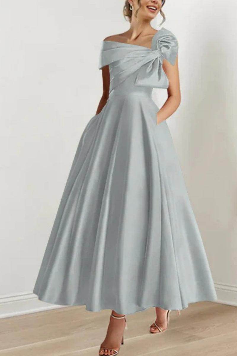 Elegant A Line Off The Shoulder with Bows Mother of the Bride Dress