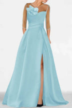 Elegant A Line Sweetheart 3/4 Sleeves High Split Mother of the Bride Dress