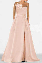 Elegant A Line Sweetheart 3/4 Sleeves High Split Mother of the Bride Dress