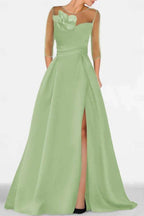 Elegant A Line Sweetheart 3/4 Sleeves High Split Mother of the Bride Dress