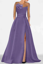 Elegant A Line Sweetheart 3/4 Sleeves High Split Mother of the Bride Dress