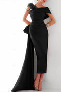 Elegant One Shoulder Evening Gown Mikado Mother of the Bride Dress