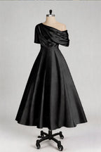 Elegant A Line One shoulder Half Sleeve Ankle Length Mother of the Bride Dress