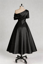 Elegant A Line One shoulder Half Sleeve Ankle Length Mother of the Bride Dress
