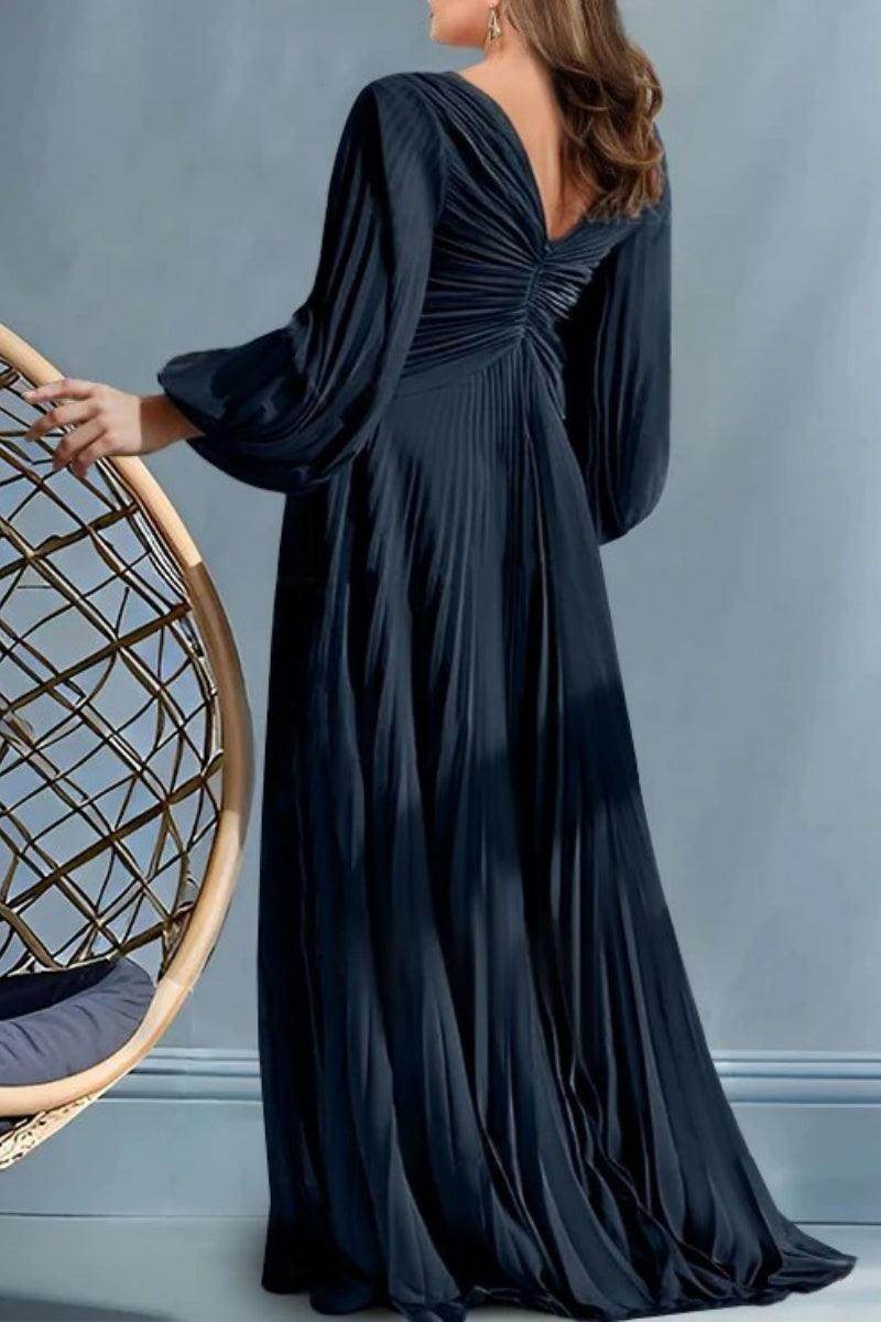 Elegant A Line V Neck with Ruched Mother of the Bride Dress