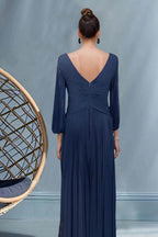 Elegant A Line V Neck with Ruched Mother of the Bride Dress
