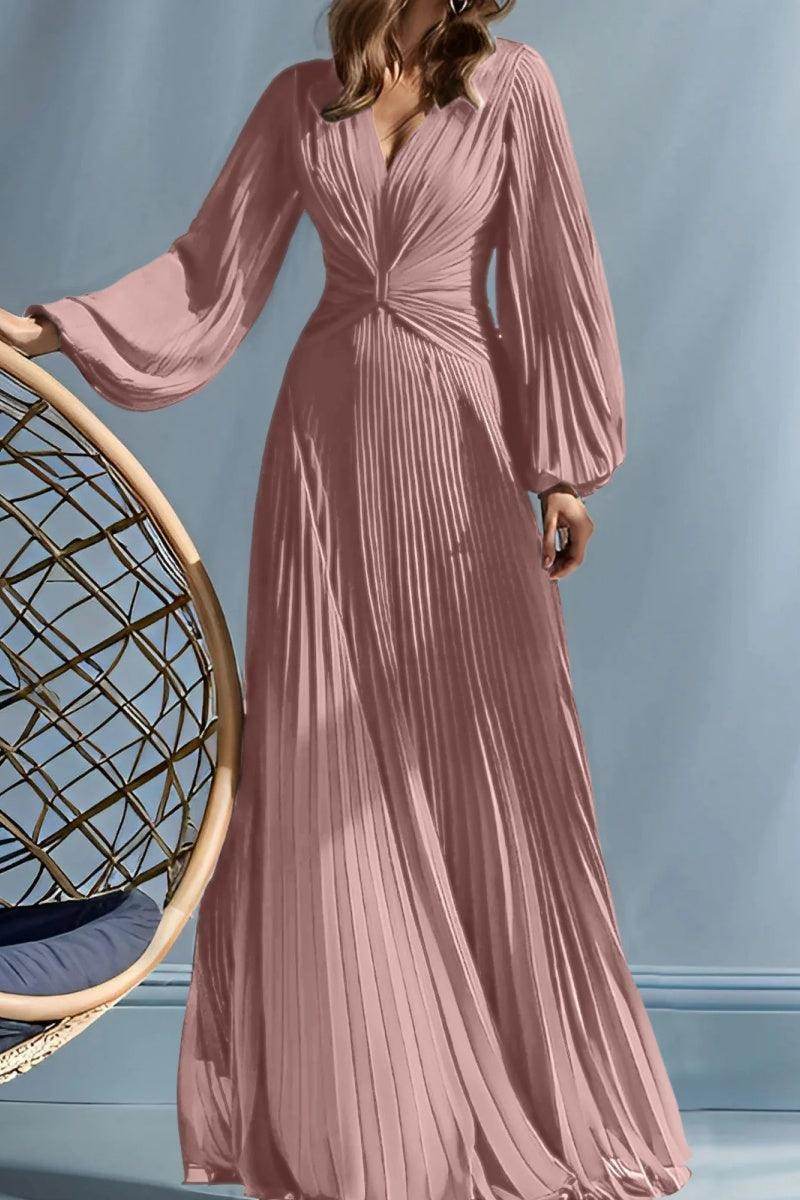 Elegant A Line V Neck with Ruched Mother of the Bride Dress