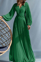 Elegant A Line V Neck with Ruched Mother of the Bride Dress