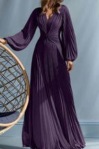 Elegant A Line V Neck with Ruched Mother of the Bride Dress