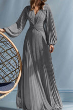 Elegant A Line V Neck with Ruched Mother of the Bride Dress
