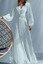 Elegant A Line V Neck with Ruched Mother of the Bride Dress
