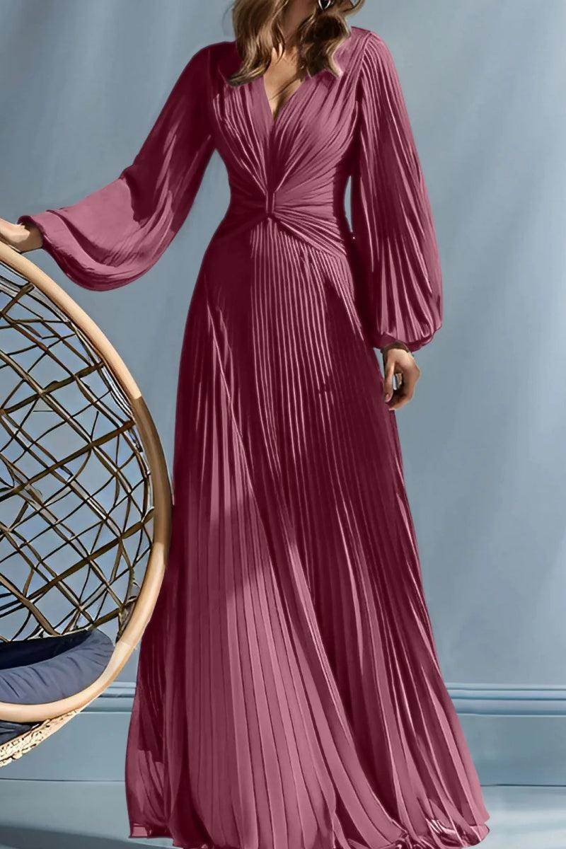 Elegant A Line V Neck with Ruched Mother of the Bride Dress