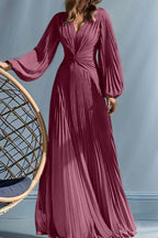 Elegant A Line V Neck with Ruched Mother of the Bride Dress