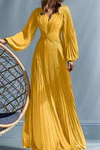 Elegant A Line V Neck with Ruched Mother of the Bride Dress