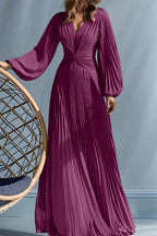 Elegant A Line V Neck with Ruched Mother of the Bride Dress