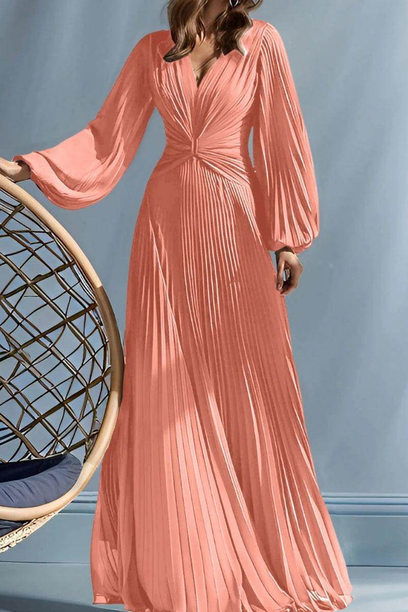 Elegant A Line V Neck with Ruched Mother of the Bride Dress